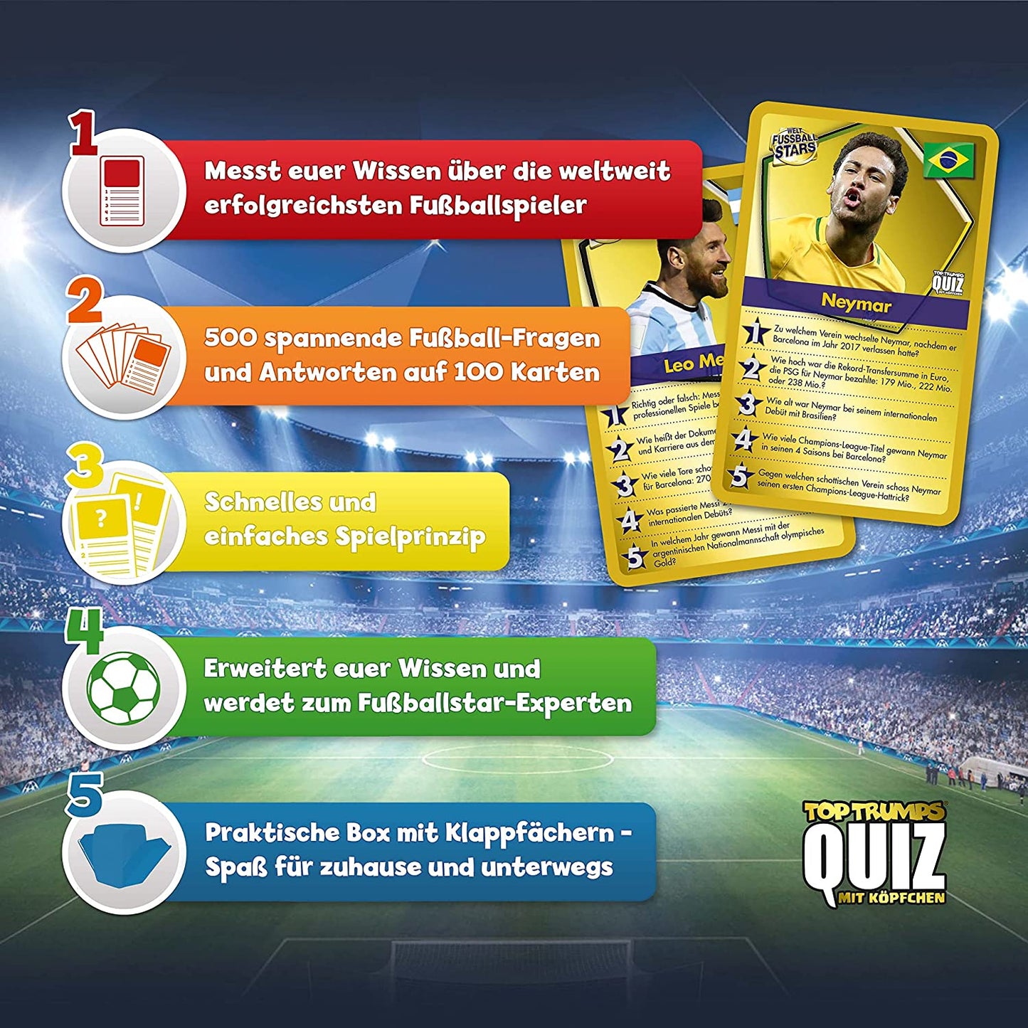 TOP TRUMPS - Quiz World Football Stars